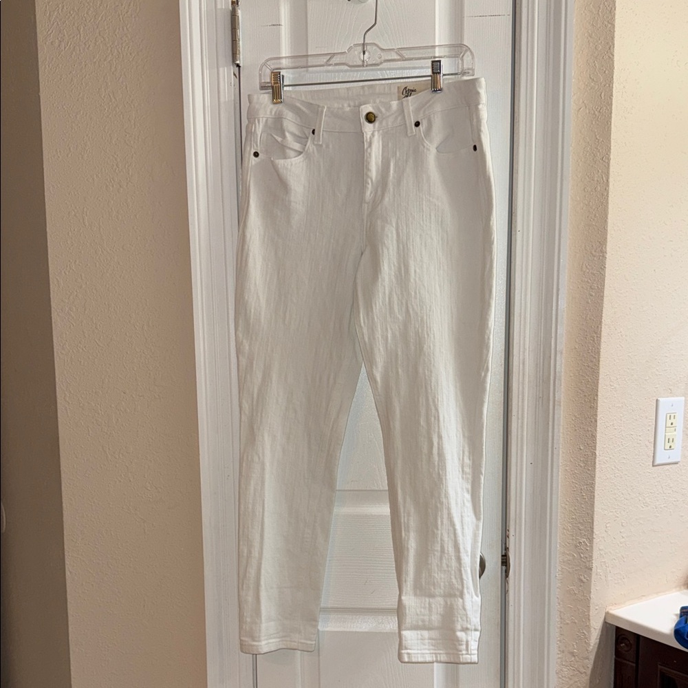 Cosmic Blue Love Size 29 White Straight-Leg Women's Jeans